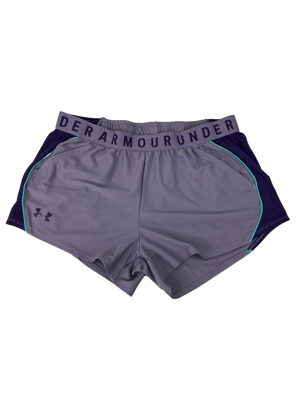 Under Armour Women Large Loose Play Up 3.0 Purple Shorts Athletic